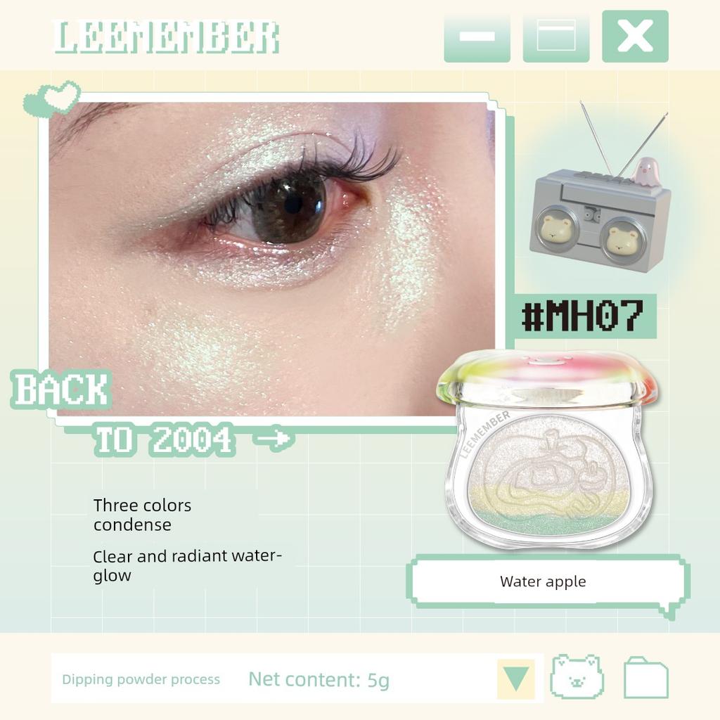 Leemember/Li Meng Little Bear Series Multi-Use Powder: Shimmering Blush, Highlighter, Contouring, and Color Shifting