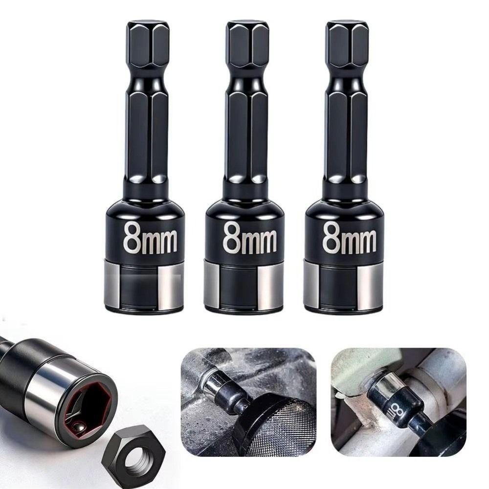 8pcs 8 Pieces Hex Shank Socket 8mm Size Socket Adapter Accessories Nut Screwdriver  Home Maintenance