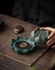Zen Lotus Ceramic Incense Burner - Antique Sandalwood Coil for Indoor Use