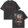 Anime Gachiakuta Riyo Vintage Washed T Shirts Men Women Manga Retro Oversized Short Sleeve Tshirt Male Fashion Trend Streetwear