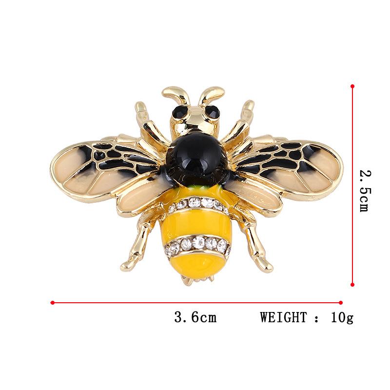 Simple Enamel Bee Brooch Pin Women's Korean Luxury Atmospheric Coat Coat Fashion Cardigan Accessories