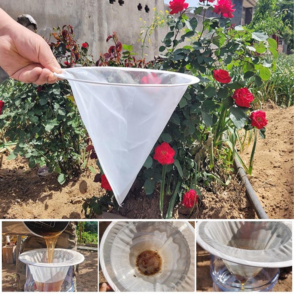 

Conical Bee Honey Filter Funnel-shaped Bee Strainer Bags Creative Honey Mesh Garden