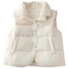 Premium white duck down down vest women's 2025 winter new knitted lapel casual warm vest