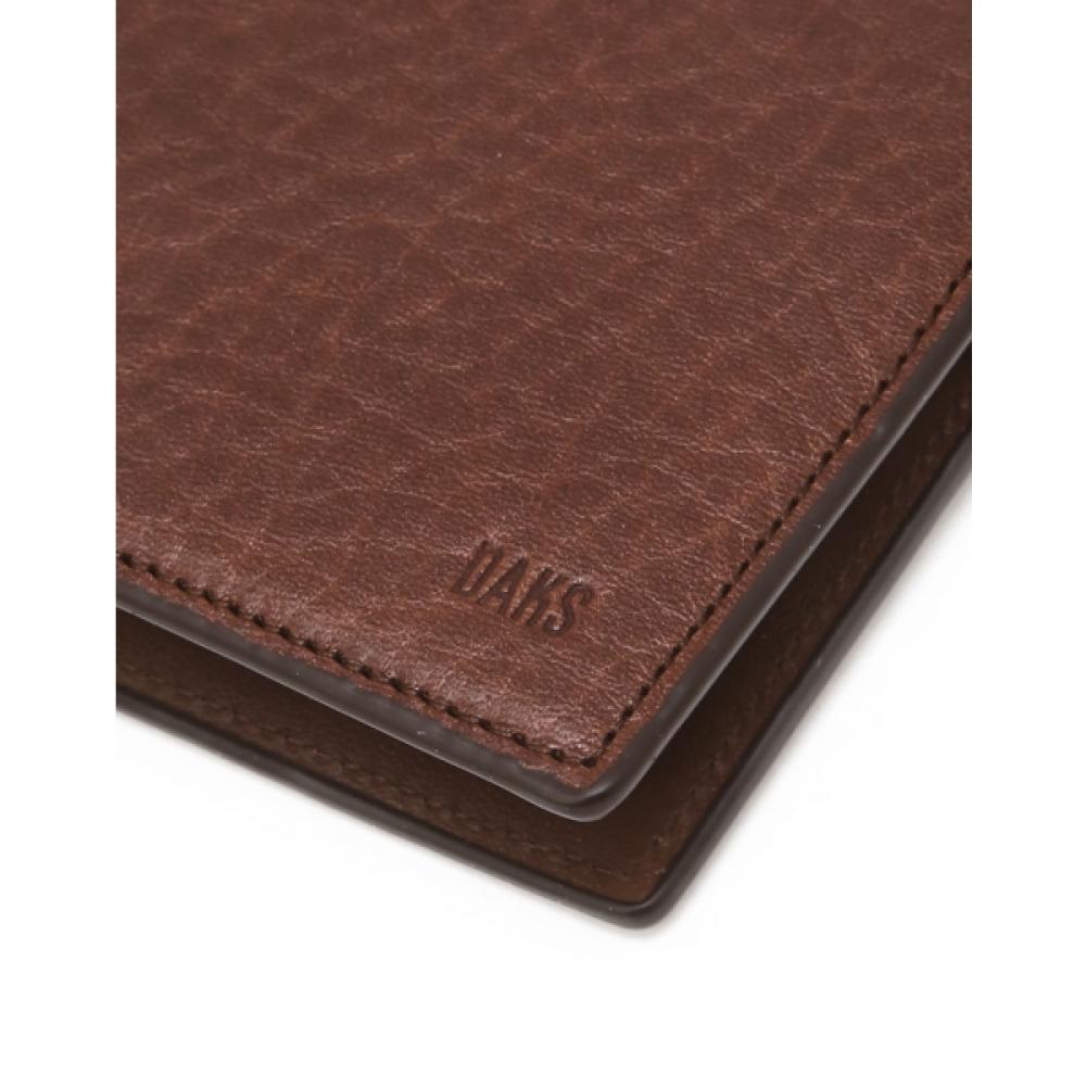 Daks Cowhide Wallet Brown Embossed Logo Dbwa5fl03w3
