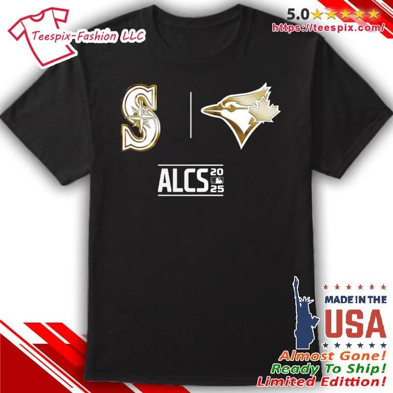 Blue Jays Vs Mariners 2025 ALCS Game Logo T-shirt Unisex T-Shirt XL
