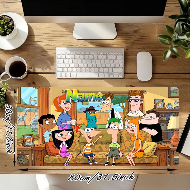 Custom Name Family Time Gamer Large Deskmat Mousepad Playmat Xl Keyboard Mouse Pad Gaming Desk Accessories Anime Pc Extended Pads