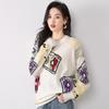 Mokaona Women's Stylish Loose-Fit Jacquard Wool Sweater