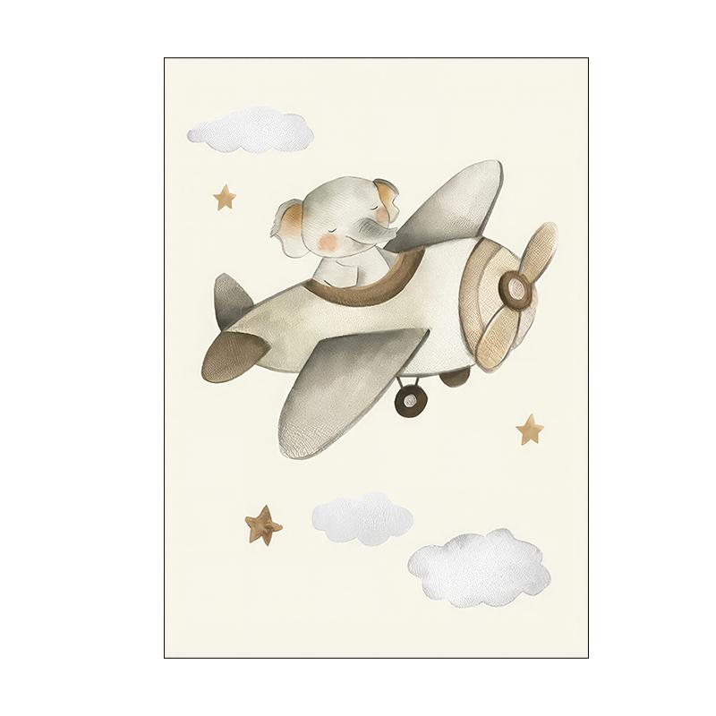 Cartoon Animal Canvas Painting Lion Monkey Crocodile Print Children's Room Wall Decor Elephant Poster for Living Room Home Decor Unframed