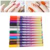 12 Colors Nail Art Pens Quick Drying Acrylic Nail Polish Pens for   Home Salon Manicure Tools