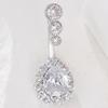 Rhinestone Zircon Navel Ring Stainless Steel Body Piercing Jewelry Vintage Belly Button Ring  Girl