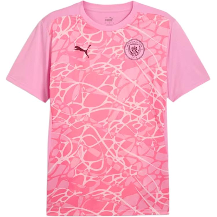 

Puma Manchester City SS24 Pre-Match Short Sleeve Jersey Comfortable Stylish Crew Neck Football Shirt Men jersey Pink 777578-25 XL