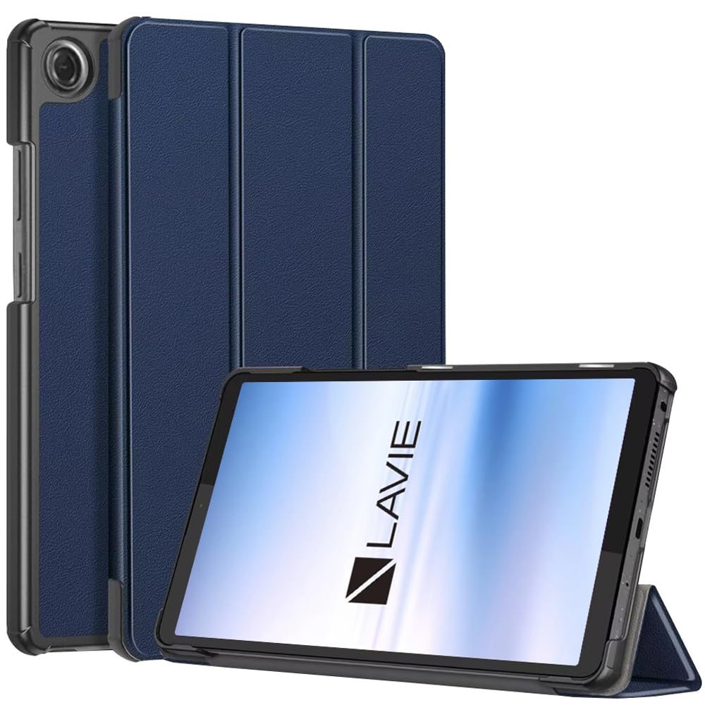 

ZENGZOUZ Защитный чехол для NEC LAVIE Tab T8 Подставка Регулируемый Полный чехол для планшета (T0855/KAS, TAB08/H05) 8,7-дюймовый, Тонкий, Легкий, Трехсекционный ПК+ПУ,