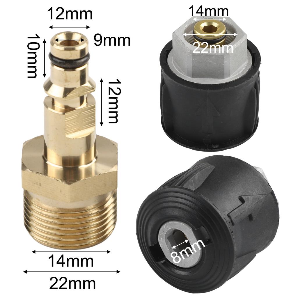 Quick Connect For Pressure Washer Cleaning Tool High Pressure Connector Pressure Washer Adapter Easy Tool-Free Attachment
