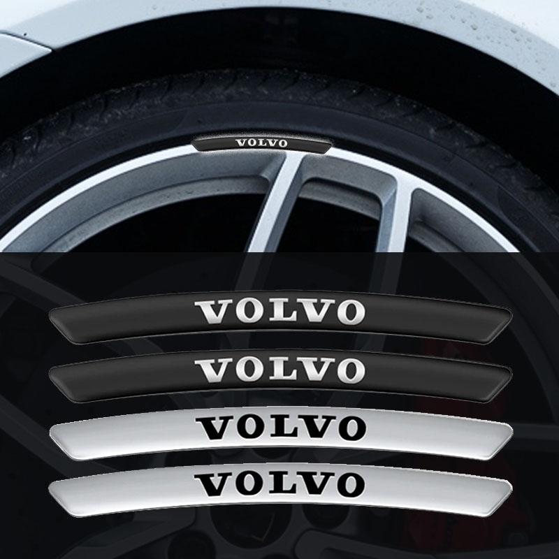 4pc Aluminum Car Wheel Rims Racing Stickers Badges Car Accessories For Volvo XC90 V90 V60 XC60 V40 S80 S60 S90 C40 XC40 V70 XC70