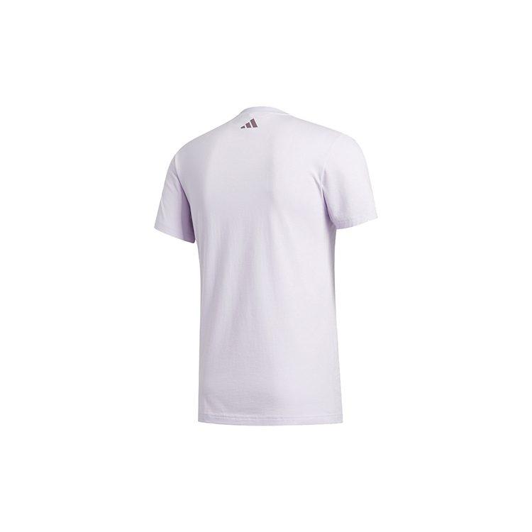 adidas T Shirts Men's Purple Crew Neck Moderate Straight Fit FT2827