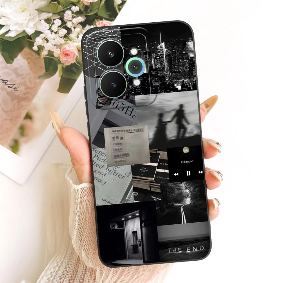 Cover For Realme 15 Pro Casing RMX5101 Silicone Luxury Fashion Flowers Kawaii Cute Painted Shockproof Phone Case