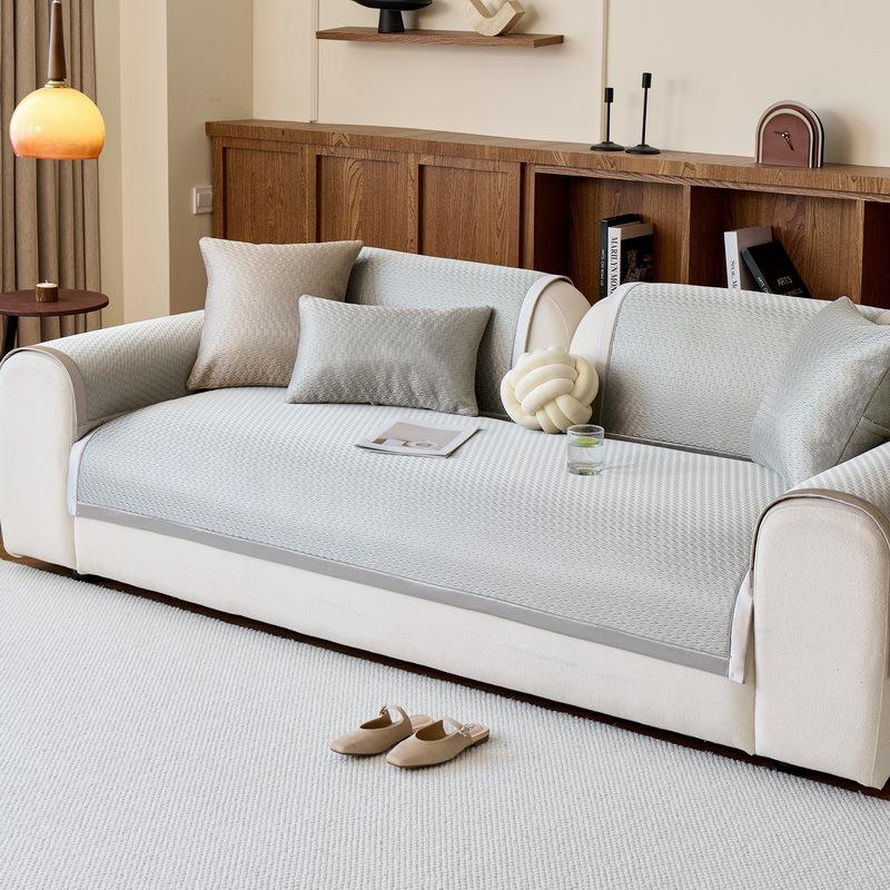 Ice Silk Sofa Cushion  New Summer Summer Mat Seat Cushion Light Luxury High-End Non-Slip Leather Sofa Cover