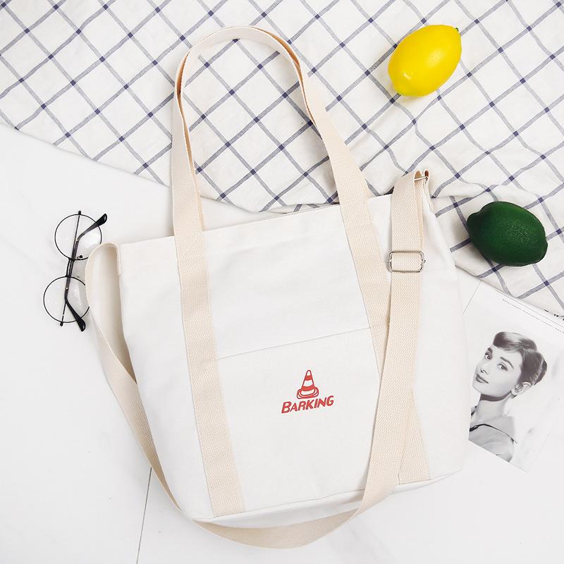 Einseitige diagonale Canvas-Tasche Studenten-Schultasche tragbare Umhängetasche Damen-Tasche Mode-Einkaufstasche