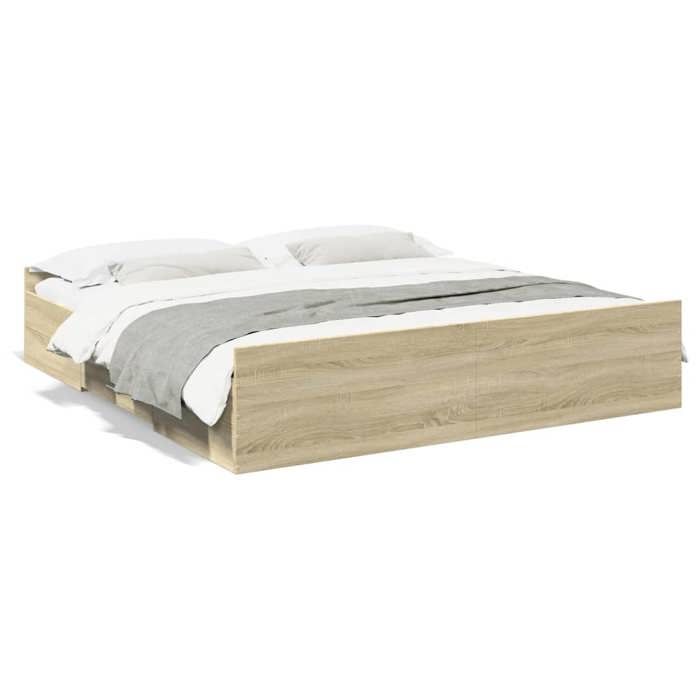 VidaXL Bed Frames with Drawers Sonoma Oak 180x200cm Engineered Wood, Bed, Storage Bed, Double Bed Frame, Bed 3280274