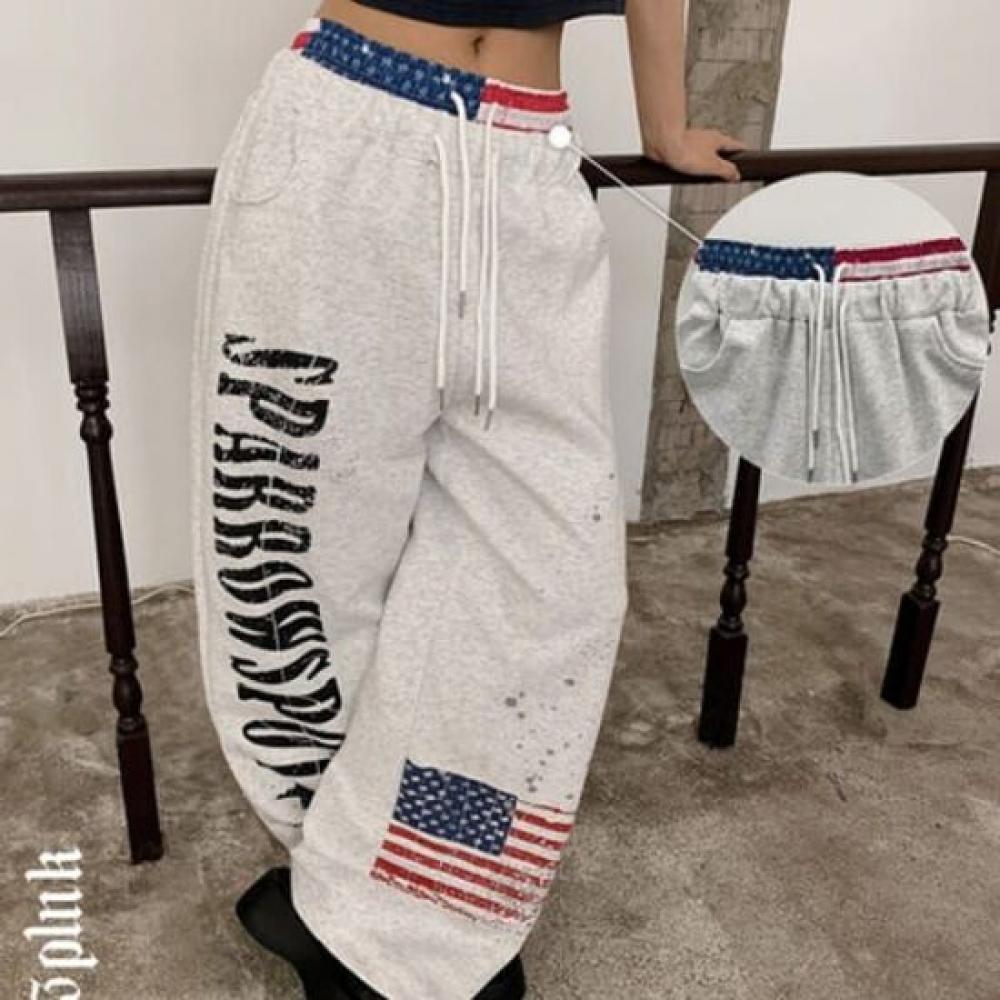 The Pink Women S Humble Printing Banding Layered Wide Training pantS