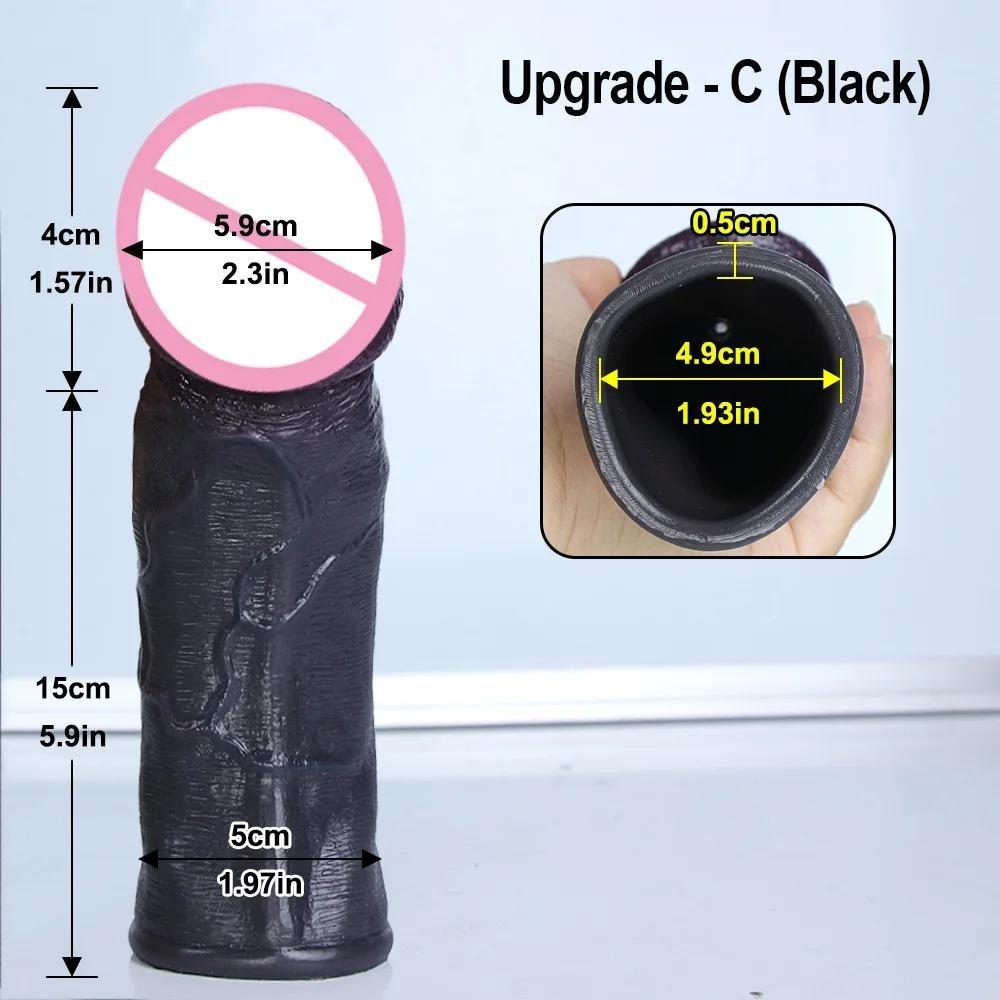 Men Penis Extender Sleeve Realistic Condom Delay Ejaculation Sex Toy for Men Adult Erotic Goods