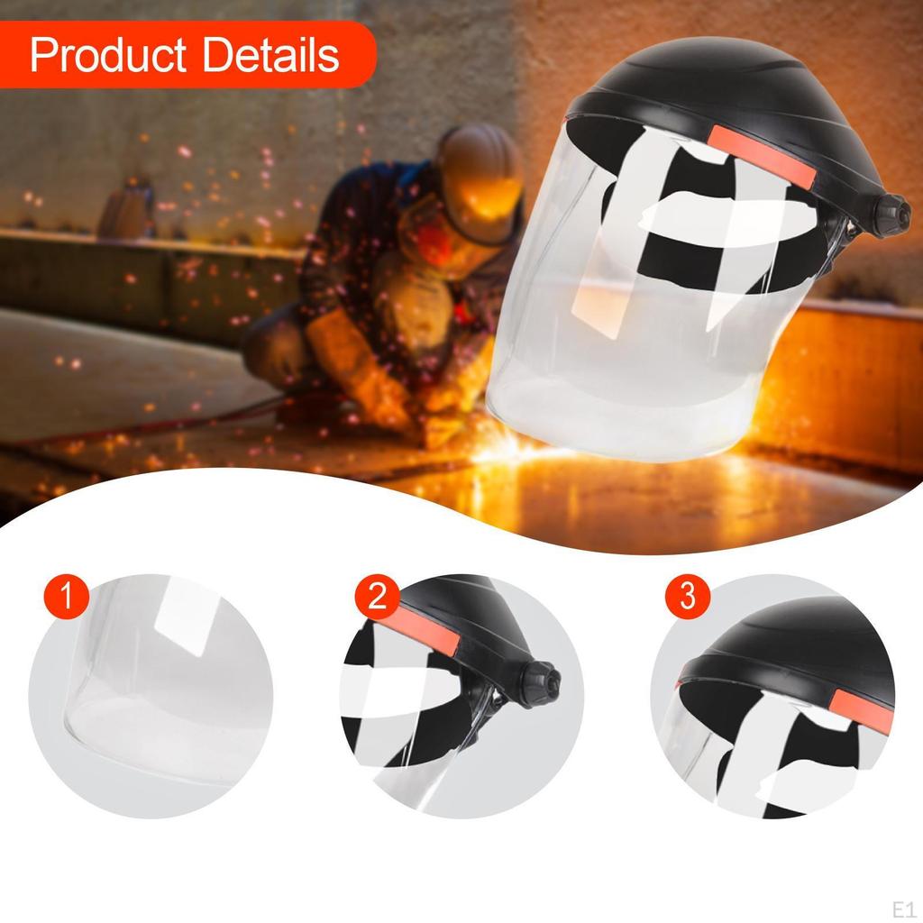 Svářečská obličejová přilba s pevnou přilbou, profesionální výklopná nastavitelná lehká ochrana