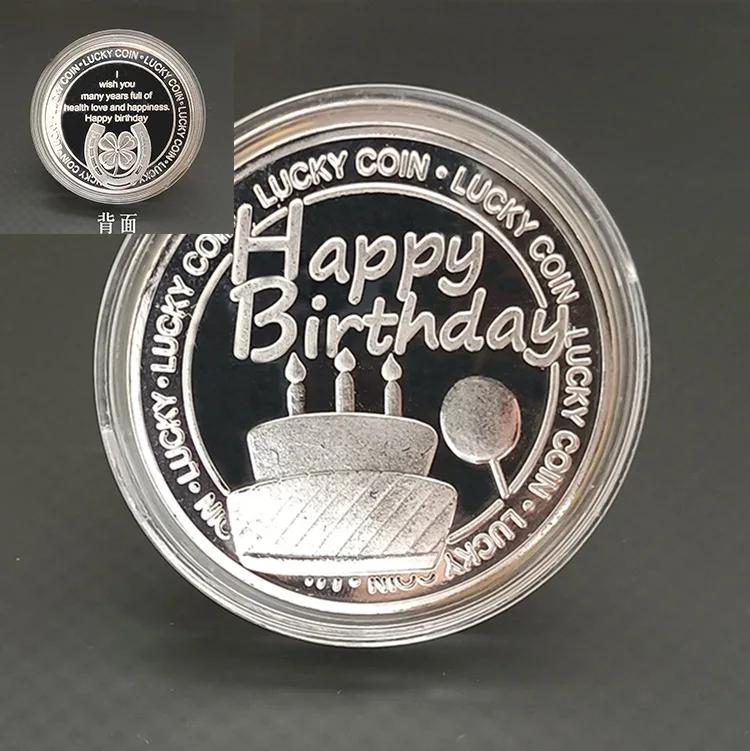 

С Днем Рождения Монеты Памятная Медаль Искусство Креативные Монеты Монеты на Удачу Медальон в честь Дня Рождения Коллекция Монет Искусство Монет Подарочные Монеты