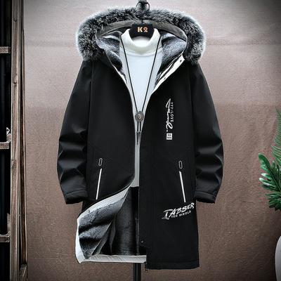 Winter Men's Long Down Jacket Fashion Male Thermal Parkas Coats Casual Men Classic Fur Collar Warm Padded Jackets Clothing