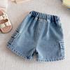 Summer New Boys Denim Shorts Cargo Casual Outwear Quarter Pants Kids Hot Shorts