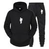 Hot Search Autumn and Winter Men's and Women's Loose Fleece Sweater Set, Hot-selling Printed Rapper Hooded Set