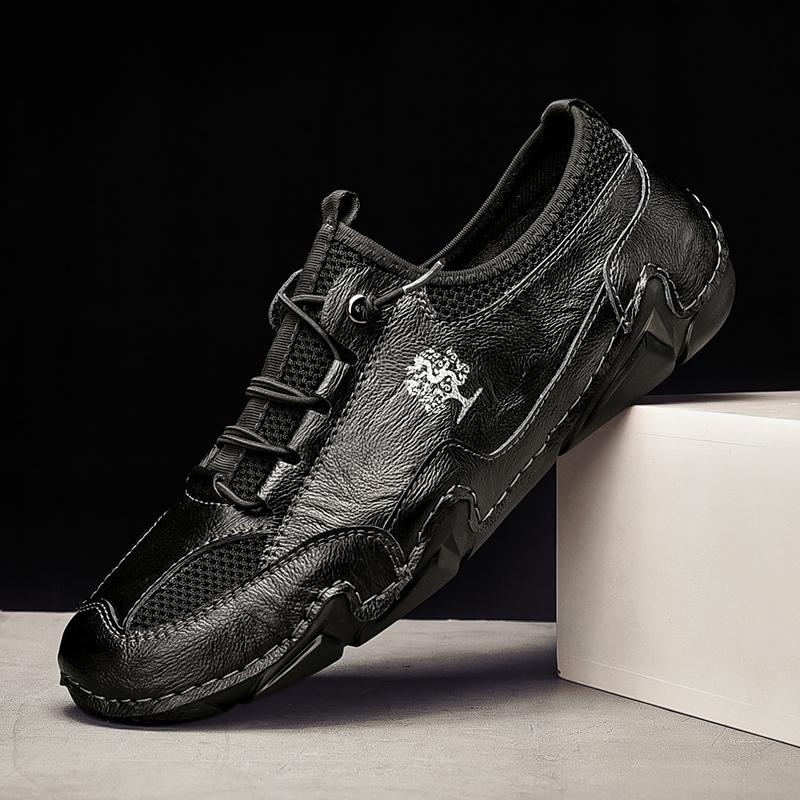 Herrskor Casual Andningsbara Utomhusskor Herr Bekväma Lätta Herrskor Klassiskt Märke Läderskor Casual Sneakers Stor Storlek 38-47