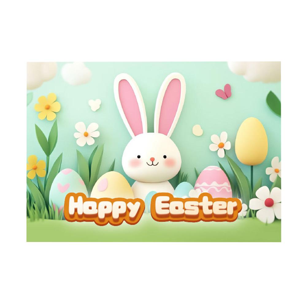 Easter Basket with Handle Bunny Gift Basket Cotton Thread Hand-Woven Basket Easter Gift Storage Basket for Girls Boys