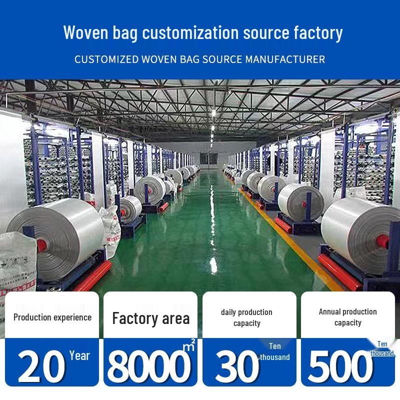 Double-Layer Waterproof Woven Bag with Moisture-Proof Lining and Custom Color Printing for Fertilizer and Feed Packaging