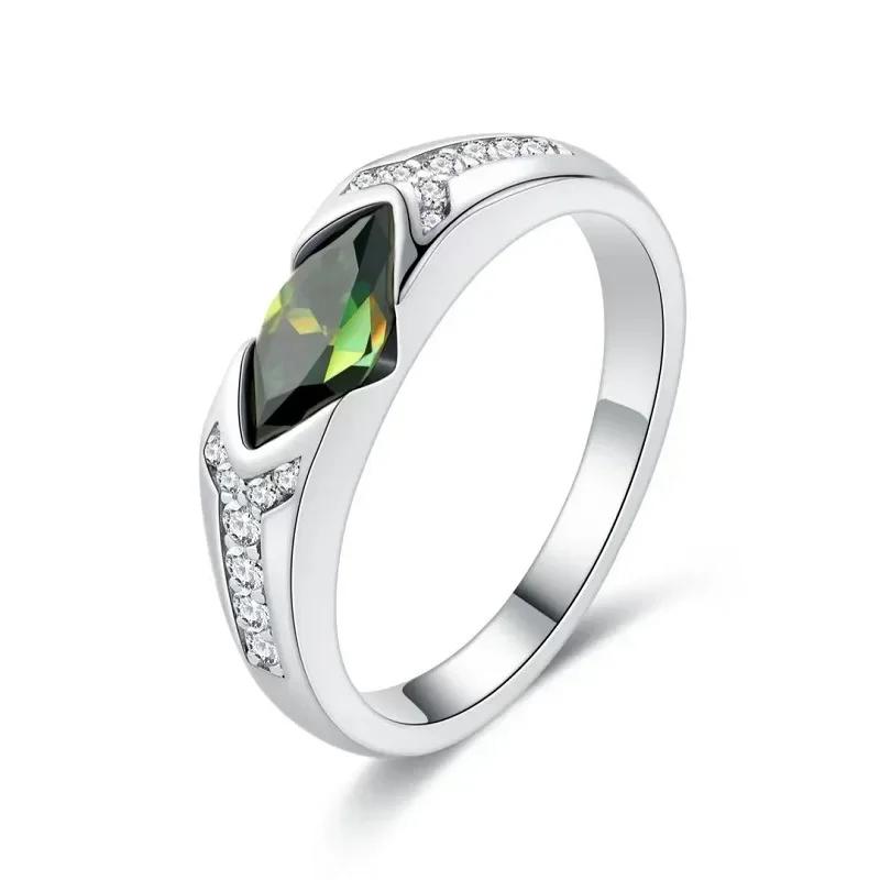 

5*10mm Moissanite Ring for Men/Women 925 Sterling Silver Wedding Band Couple Promise Ring Fashion Jewelry Valentine s Day Gift resizable