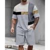 Men's Summer Comfortable Fashionable Colorful Pattern 3D Printed 2-piece Set Leisure Sports Style Loose Oversized Breathable Sports Wear