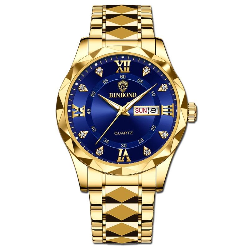 Binbang BINBOND men's watch luminous waterproof business quartz watch