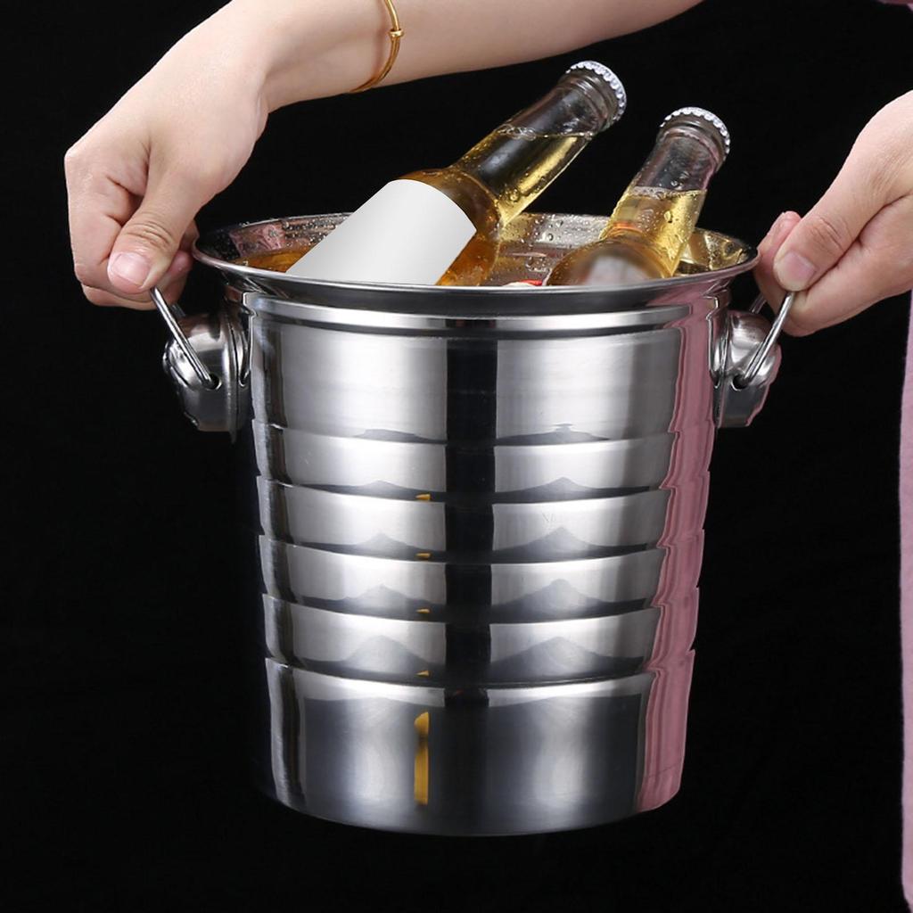 Cubo de hielo con abrazadera, cubos de cerveza, práctico y portátil, herramienta para enfriar bebidas para fiestas en hoteles.
