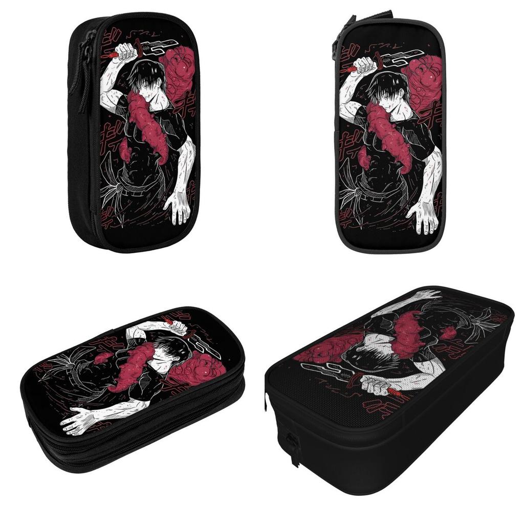 Lovely Sorcerers Hunters Toji Fushiguro JJK Anime Pencil Cases Pencilcases Pen Box for Girl Boy Bags Supplies Gift Stationery
