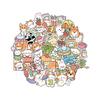 Cute Japanese Animal Squad Journal Stickers - 50 Sheets of Puppy & Rabbit Cartoon Designs for Creative Decoration