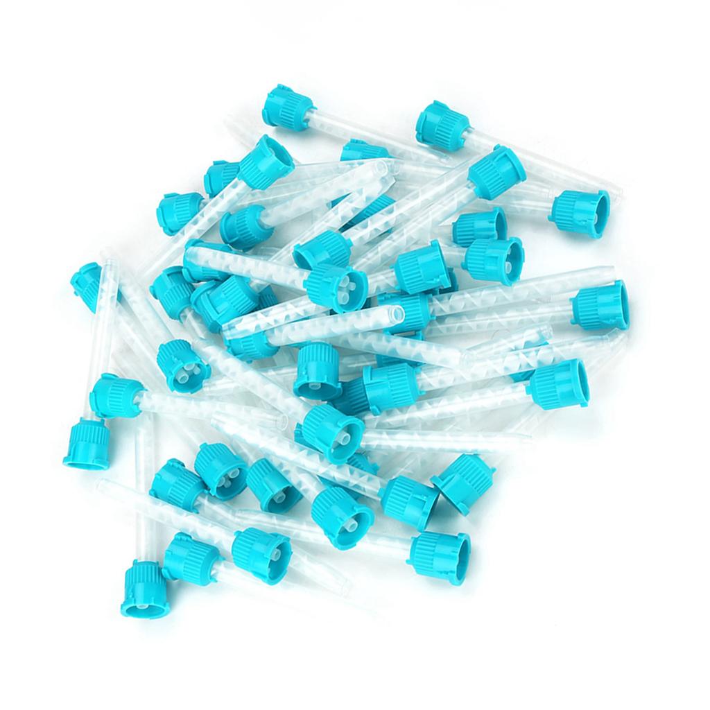 50 STÜCKE Einweg Dental Intraorale Mischkanülen Silikonkautschuk Mix Propotion 1:1