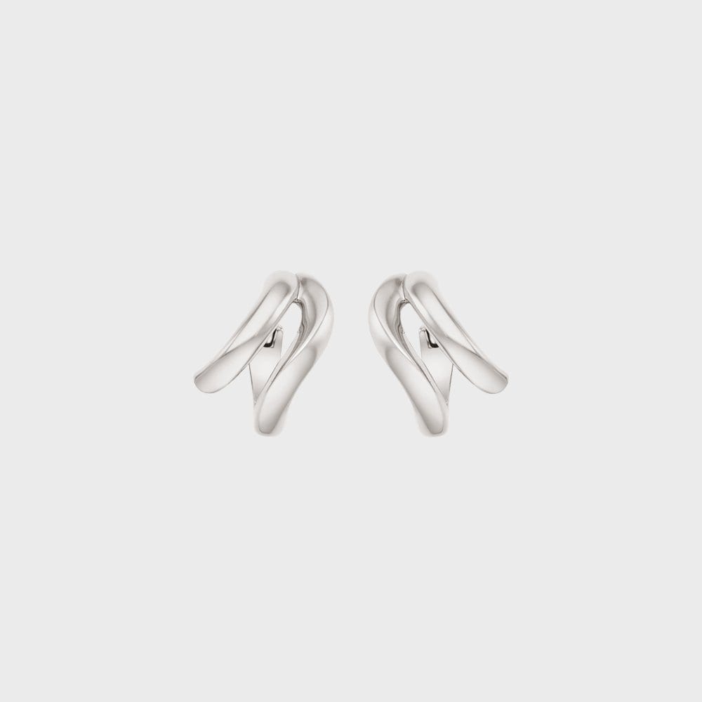 STONEHENGE Silver Wave One-Touch Earrings Sc25A23J