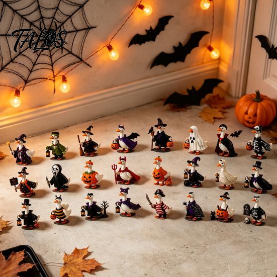 Small Halloween Gifts Goose Advent Calendar 2026, 24 Day Countdown with Unique Prizes Acrylic Duck Ornaments, Collectible Gift for Kids Teen