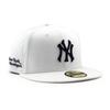 NEW YORK OR NOWHERE Collaboration New Era Cap 59FIFTY New York Yankees MLB NYON WHITE NEW ERA NEW YORK YANKEES 5950 White Hat Sz 7-34 [Used]