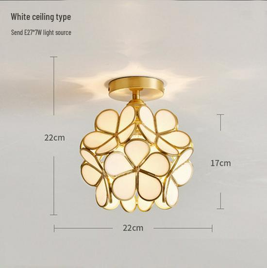 Postmodern Japanese Nordic Petal Chandelier - Luxury Copper Bedroom & Living Room Lamp