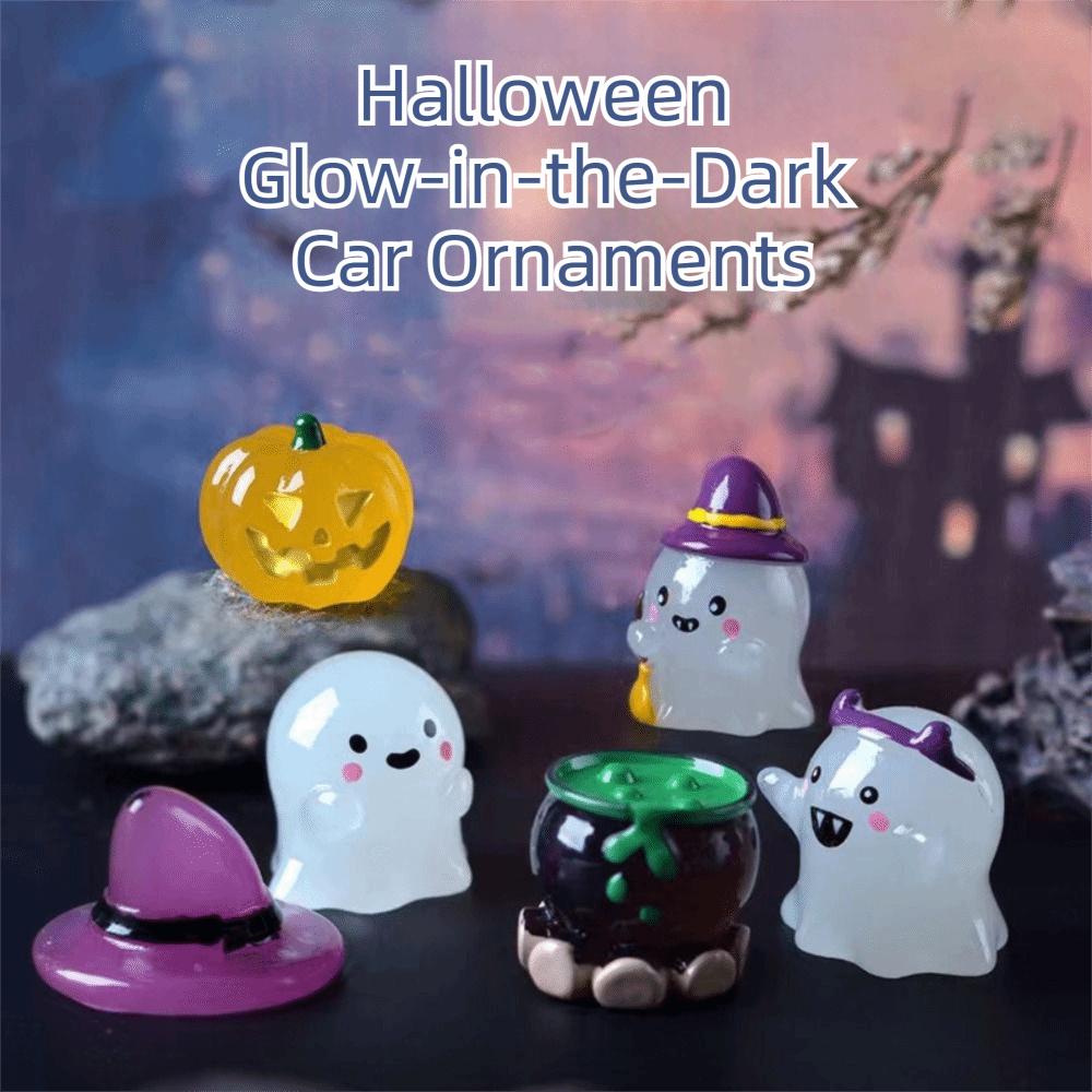 DIY Halloween Ghost Miniatures Pumpkin Ghost Ornament Halloween Luminous Ornament  Party Props