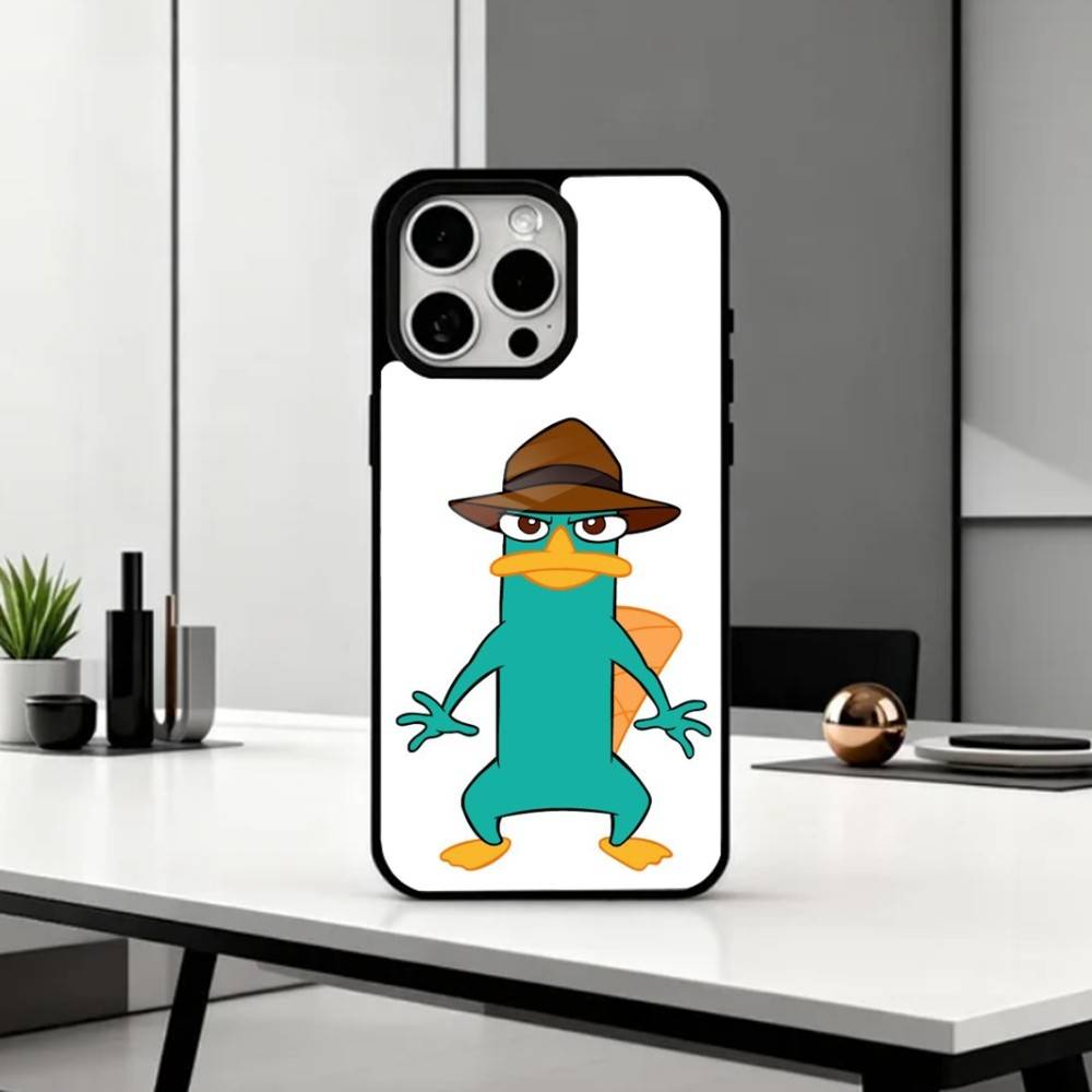 cute Cartoon P-Perry The P-Platypus Phone Case For iPhone17,16,15,14,13,12,11,Pro Max Magnetic For Magsafe Wireless Charging