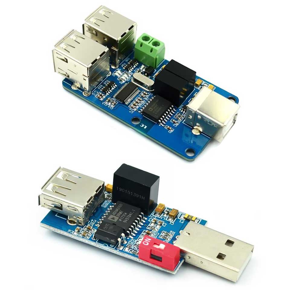 USB-Isolator Solides ABS Leichtes Isolationsmodul Korrosionsbeständigkeit Gekoppelte Schutzplatte Stromversorgung