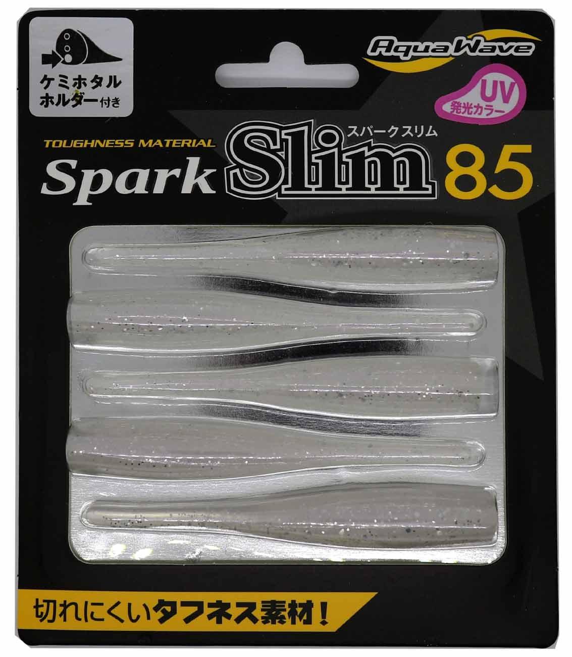 CORMORAN Червь Aqua Wave Spark Slim 85 85мм УФ Прозрачный/Серебристый 85mm