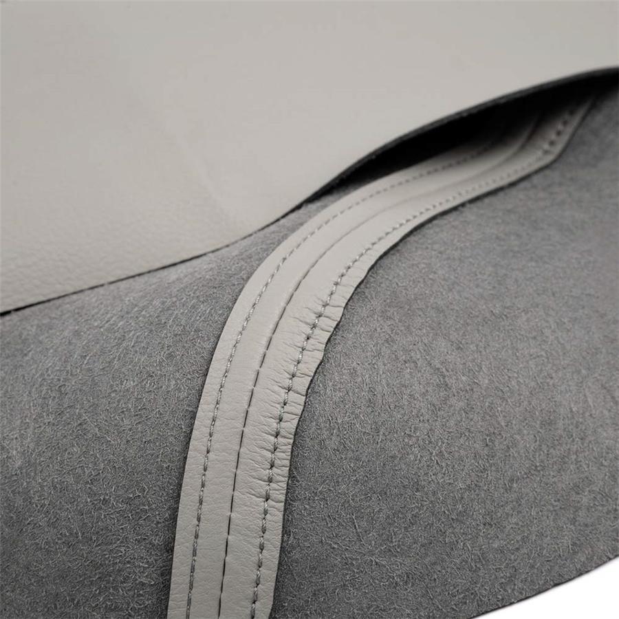 Leather Center Console Lid Armrest Cover Fit For 2009-2015 Honda Pilot Gray
