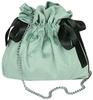 Angel Moon Drawstring Bag, Shoulder Bag with Chain Strap, Crossbody Bag, Velvet, Ribbon, Sweet Design, Handbag with Drawstring, Zipper, Flap, Perfect